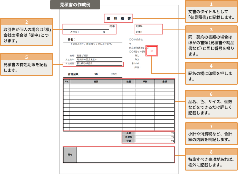 見積書とは 発行する理由 作成ルール テンプレート付き Freee税理士検索